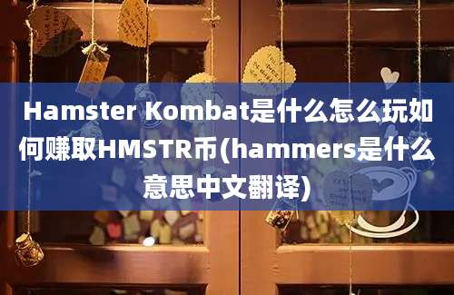 Hamster Kombat是什么怎么玩如何赚取HMSTR币(hammers是什么意思中文翻译)