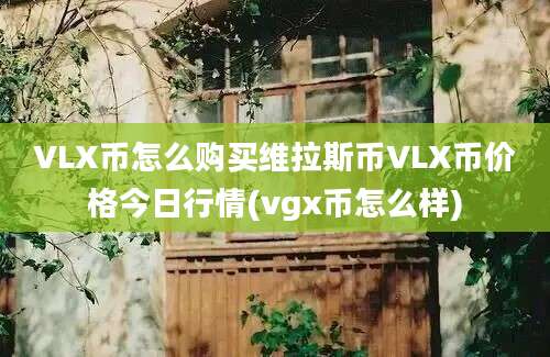 VLX币怎么购买维拉斯币VLX币价格今日行情(vgx币怎么样)