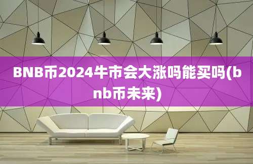 BNB币2024牛市会大涨吗能买吗(bnb币未来)