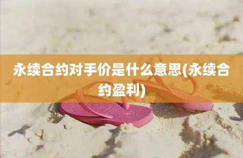 永续合约对手价是什么意思(永续合约盈利)