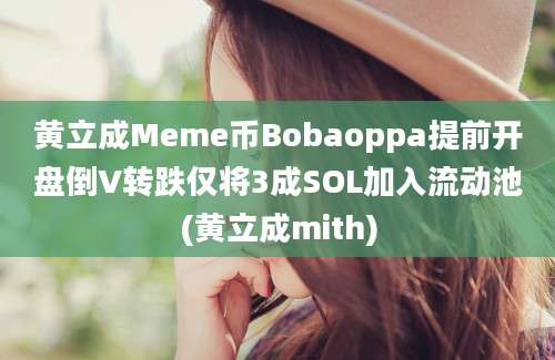 黄立成Meme币Bobaoppa提前开盘倒V转跌仅将3成SOL加入流动池(黄立成mith)