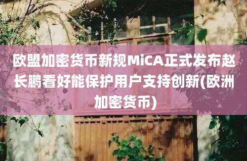 欧盟加密货币新规MiCA正式发布赵长鹏看好能保护用户支持创新(欧洲 加密货币)