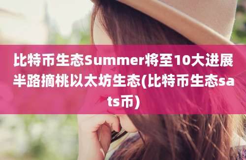 比特币生态Summer将至10大进展半路摘桃以太坊生态(比特币生态sats币)