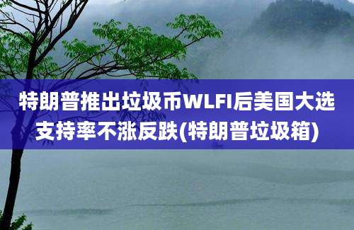 特朗普推出垃圾币WLFI后美国大选支持率不涨反跌(特朗普垃圾箱)