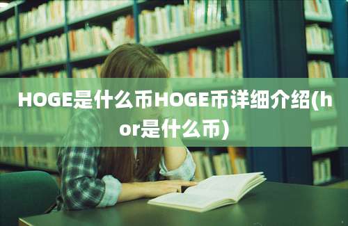 HOGE是什么币HOGE币详细介绍(hor是什么币)