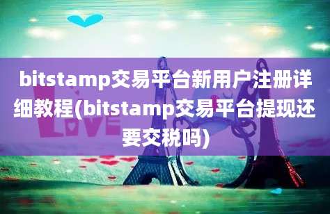 bitstamp交易平台新用户注册详细教程(bitstamp交易平台提现还要交税吗)