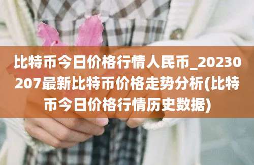 比特币今日价格行情人民币_20230207最新比特币价格走势分析(比特币今日价格行情历史数据)