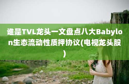 谁是TVL龙头一文盘点八大Babylon生态流动性质押协议(电视龙头股)