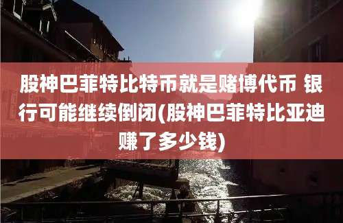 股神巴菲特比特币就是赌博代币 银行可能继续倒闭(股神巴菲特比亚迪赚了多少钱)