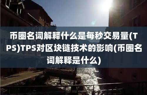 币圈名词解释什么是每秒交易量(TPS)TPS对区块链技术的影响(币圈名词解释是什么)