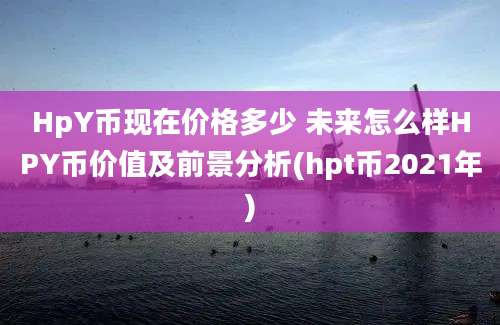 HpY币现在价格多少 未来怎么样HPY币价值及前景分析(hpt币2021年)