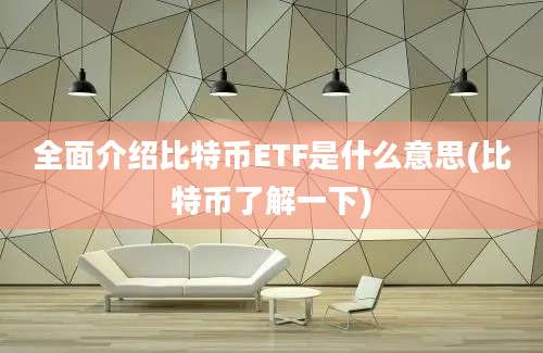 全面介绍比特币ETF是什么意思(比特币了解一下)