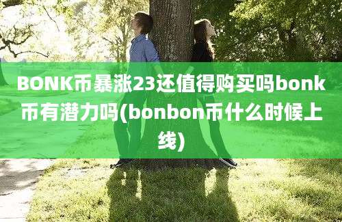 BONK币暴涨23还值得购买吗bonk币有潜力吗(bonbon币什么时候上线)