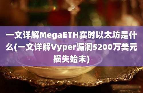 一文详解MegaETH实时以太坊是什么(一文详解Vyper漏洞5200万美元损失始末)