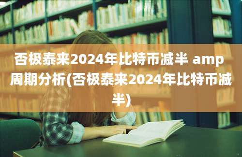 否极泰来2024年比特币减半 amp 周期分析(否极泰来2024年比特币减半)