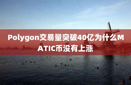 Polygon交易量突破40亿为什么MATIC币没有上涨