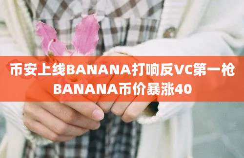 币安上线BANANA打响反VC第一枪BANANA币价暴涨40